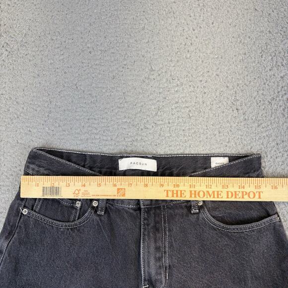 PacSun Jeans Men’s 31x32 Baggy Relaxed Black Faded Wash Cargo Grunge Punk Skate - Picture 8 of 14